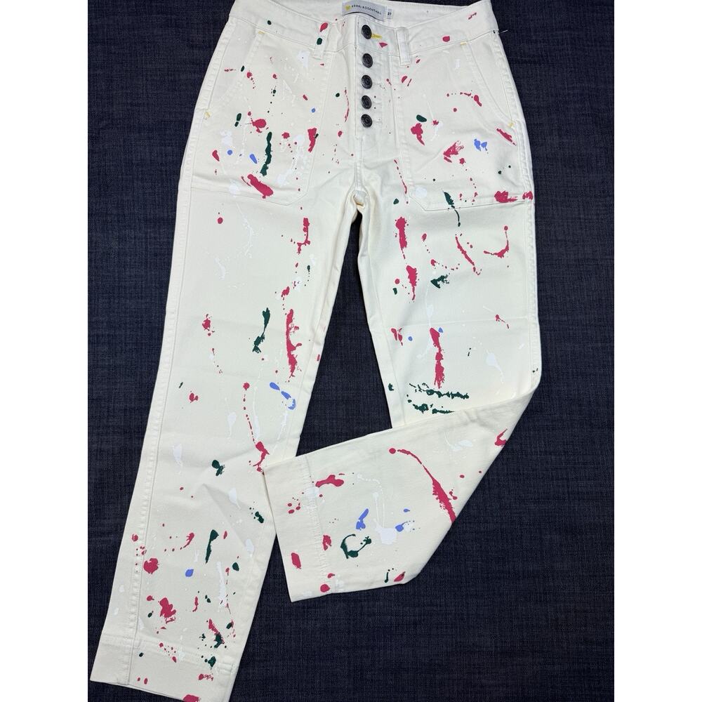 Kerri Rosenthal for Anthropologie White Denim with Paint-Splatter
